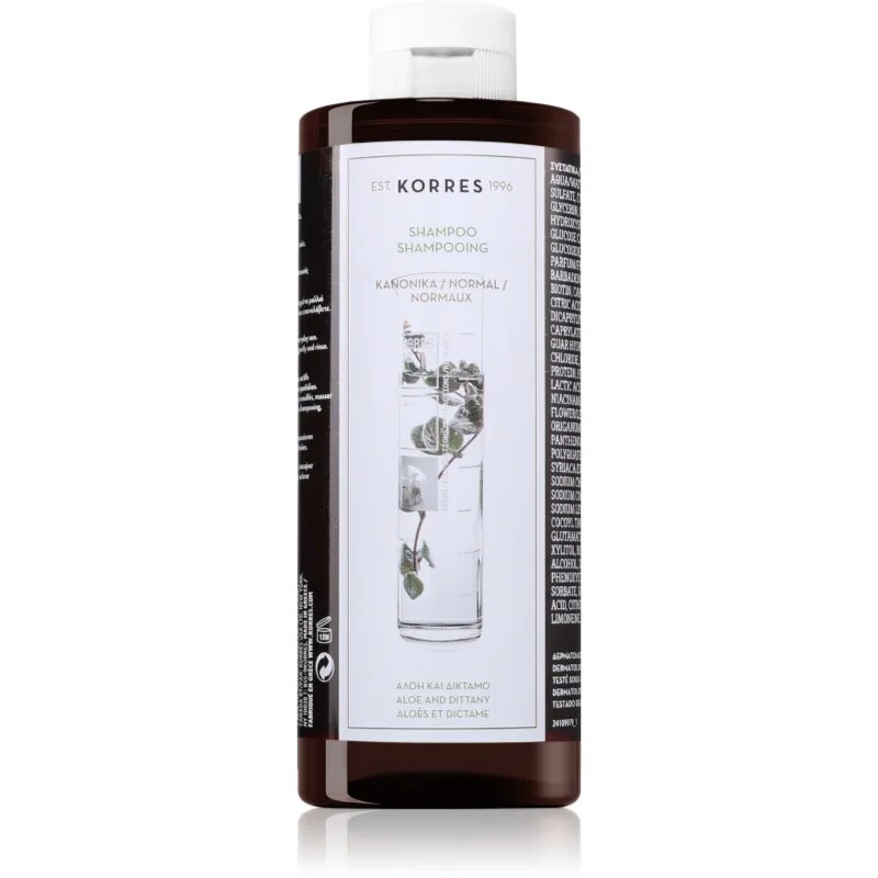 Korres Aloe & Dittany jemný šampon ke každodennímu použití 400 ml