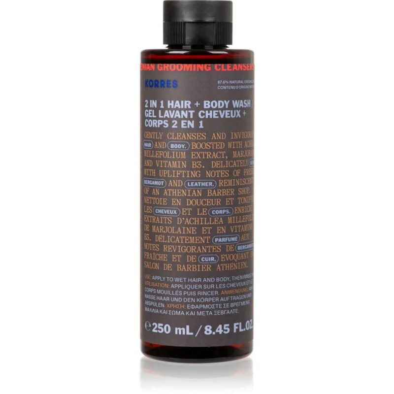 Korres Athenian Grooming šampon a sprchový gel 2 v 1 pro muže 250 ml