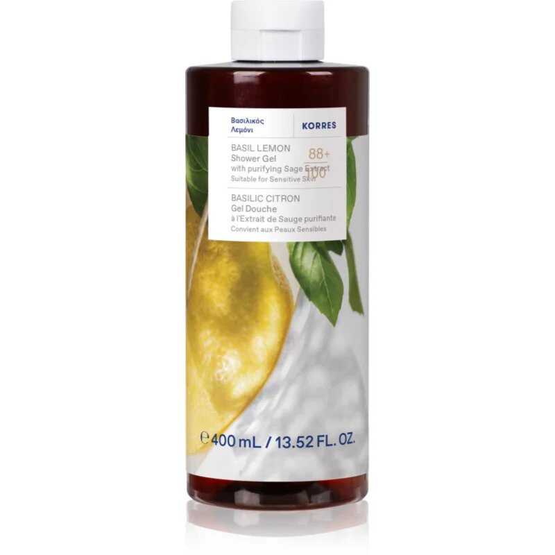 Korres Basil Lemon osvěžující sprchový gel 400 ml