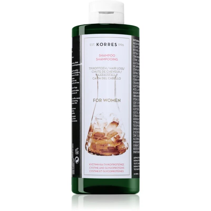 Korres Cystine & Glycoprotein posilující šampon proti vypadávání vlasů 400 ml