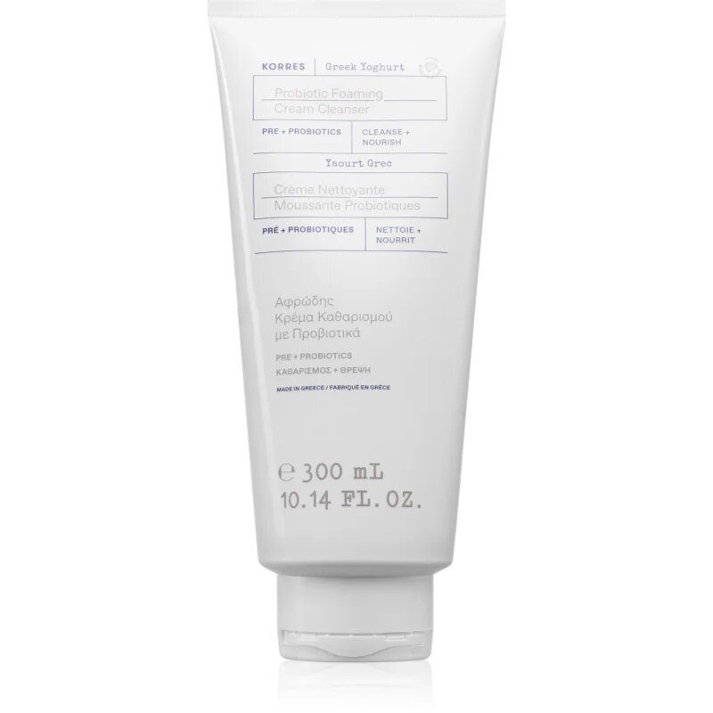 Korres Greek Yoghurt Probiotic Foaming Cream Cleanser krémová čisticí pěna s probiotiky 300 ml