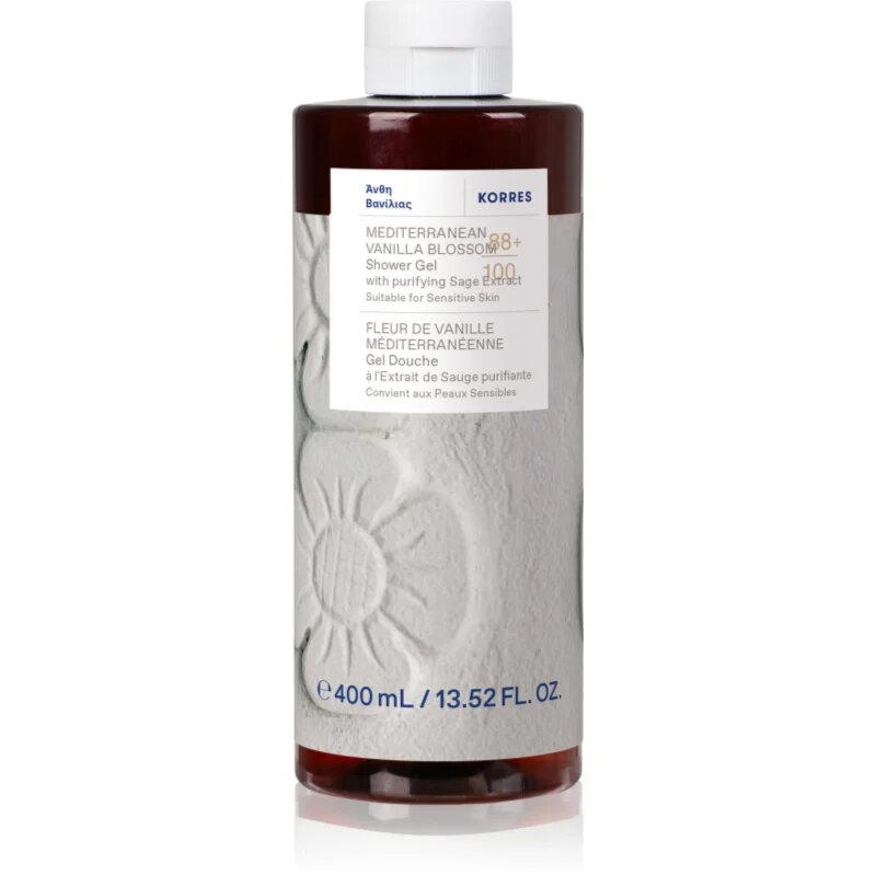 Korres Mediterranean Vanilla Blossom energizující sprchový gel 400 ml