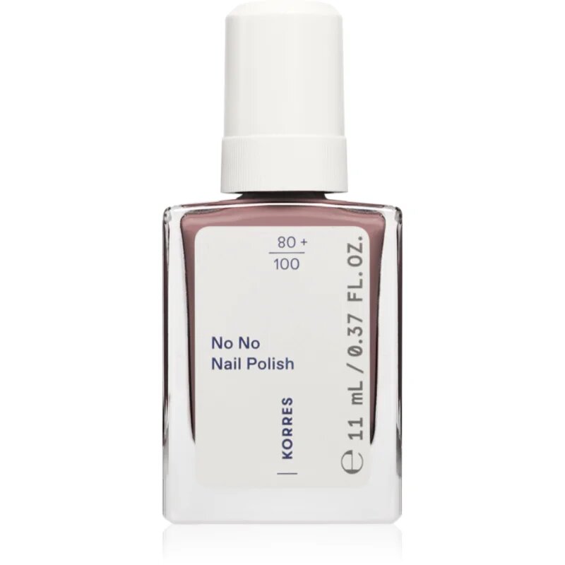 Korres No No Nail Polish pečující lak na nehty odstín 66 Prune 11 ml