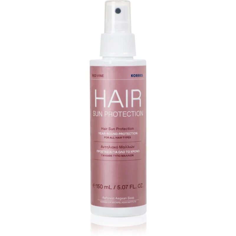 Korres Red Vine Sun Protection ochranný sprej pro vlasy namáhané sluncem 150 ml