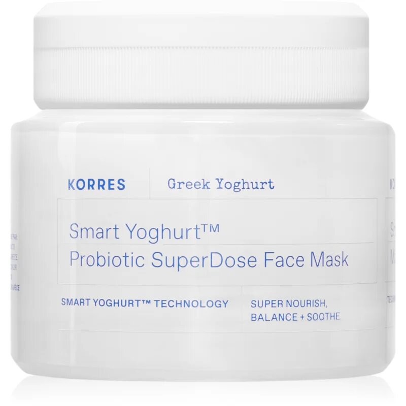 Korres Smart Yoghurt™ Probiotic SuperDose Face Mask osvěžující hydratační maska s probiotiky 100 ml
