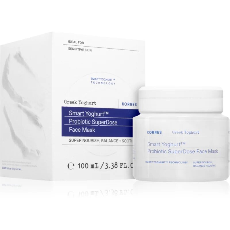 Korres Smart Yoghurt™ Probiotic SuperDose Face Mask osvěžující hydratační maska s probiotiky 100 ml