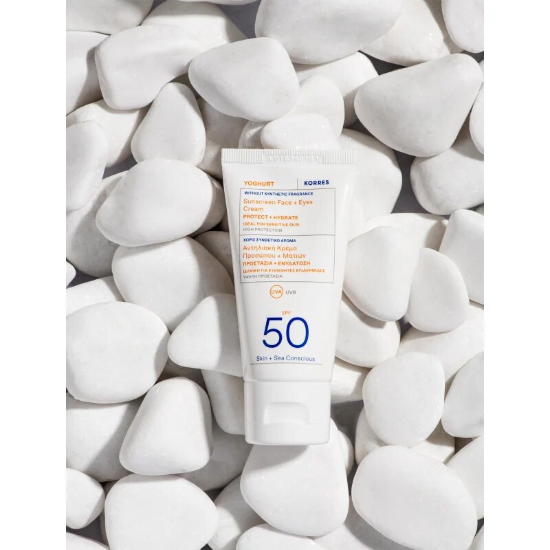 Korres Yoghurt Sunscreen ochranný krém na obličej a oční okolí SPF 50 50 ml