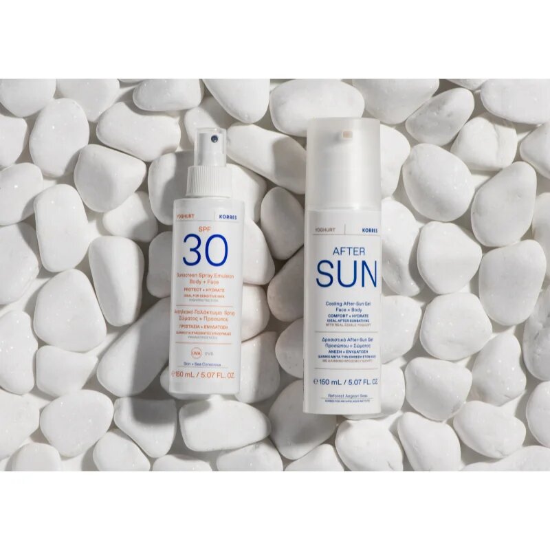 Korres Yoghurt Sunscreen opalovací emulze ve spreji na obličej a tělo 150 ml