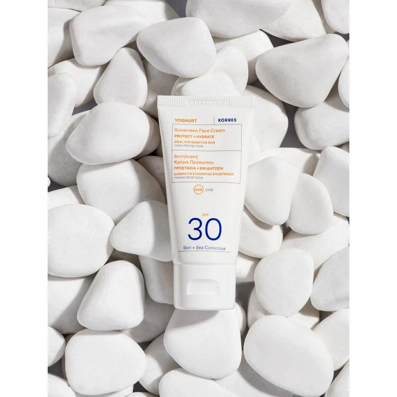Korres Yoghurt Sunscreen opalovací krém na obličej s vysokou UV ochranou SPF 30 50 ml