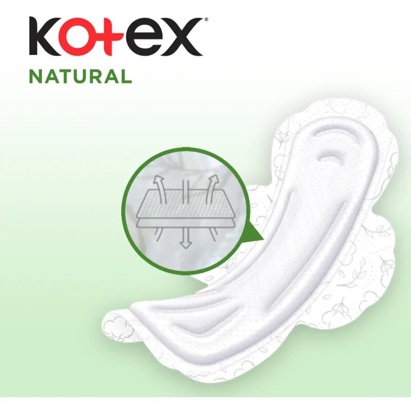 Kotex Natural Night vložky 6 ks