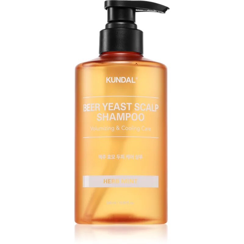 KUNDAL Beer Yeast Hair Loss Relief Shampoo stimulující a osvěžující šampon proti vypadávání vlasů s vůní Herb Mint 500 ml