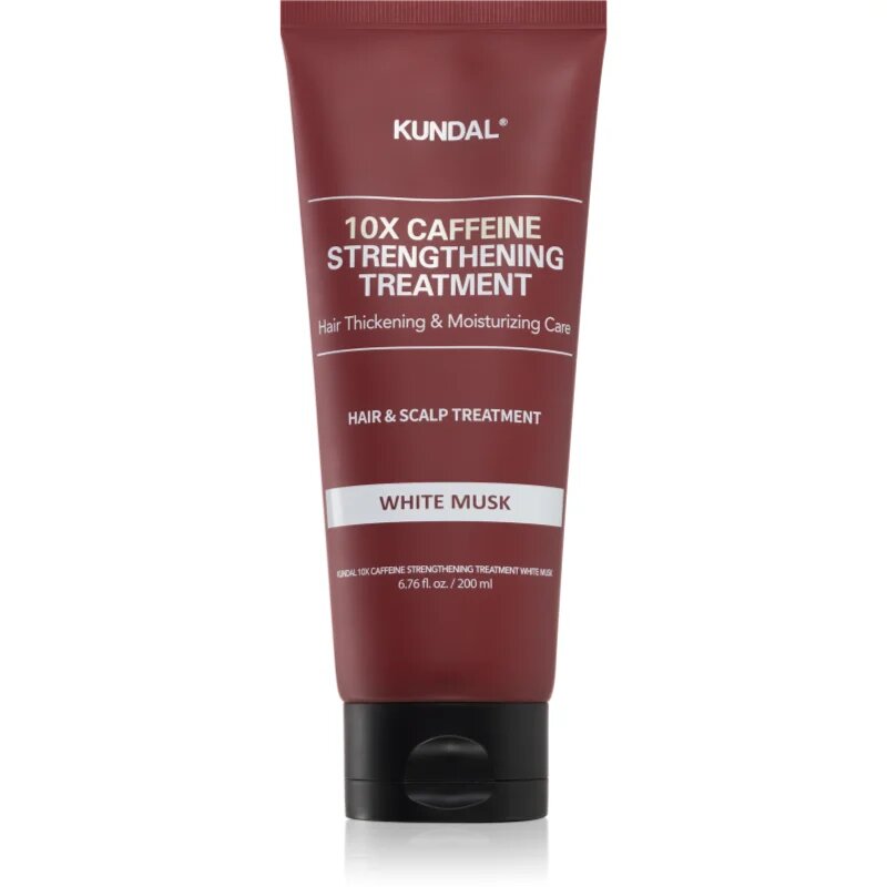 KUNDAL Caffeine 10X White Musk posilující péče pro lámavé a namáhané vlasy 200 ml