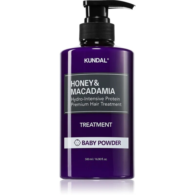 KUNDAL Honey & Macadamia Baby Powder intenzivní hydratační péče pro suché a poškozené vlasy 500 ml