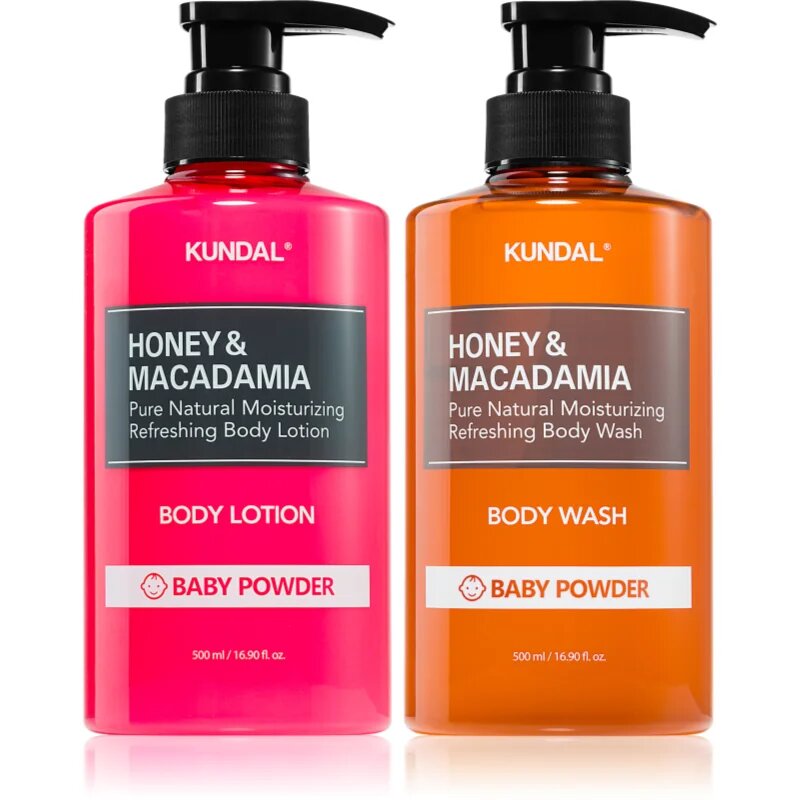 KUNDAL Honey & Macadamia Baby Powder sada na tělo