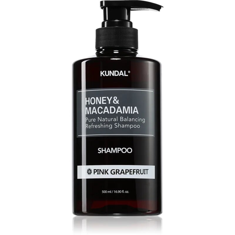 KUNDAL Honey & Macadamia Pink Grapefruit přírodní šampon pro suché a poškozené vlasy 500 ml