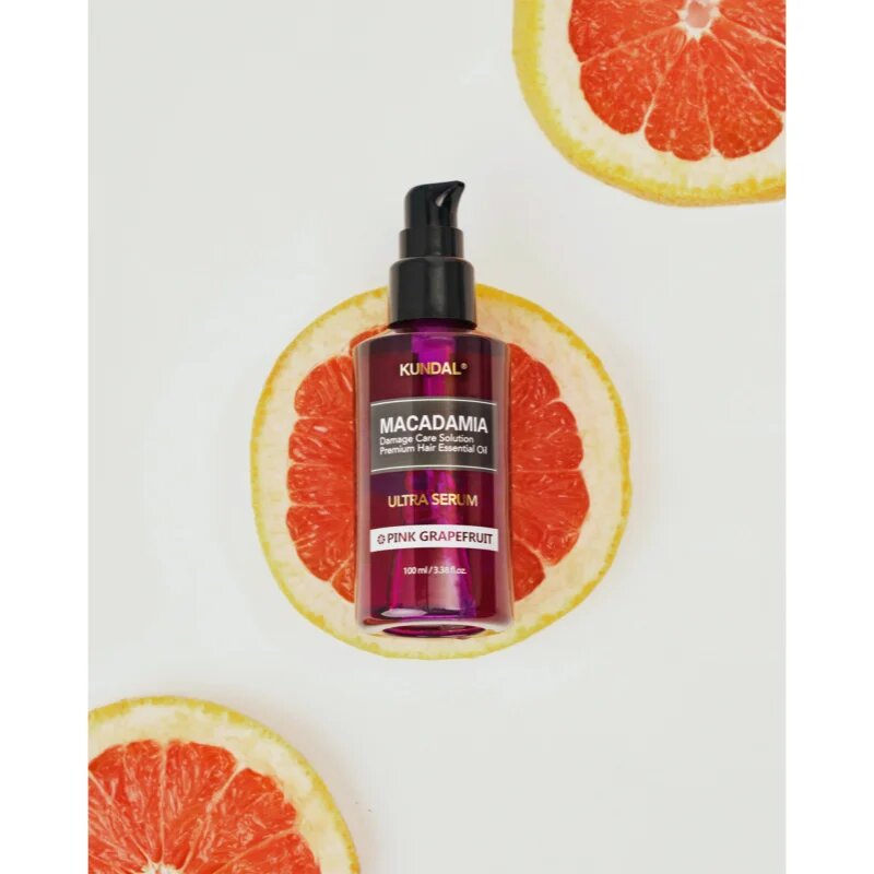 KUNDAL Macadamia Ultra Serum Pink Grapefruit regenerační olejové sérum pro poškozené vlasy 100 ml