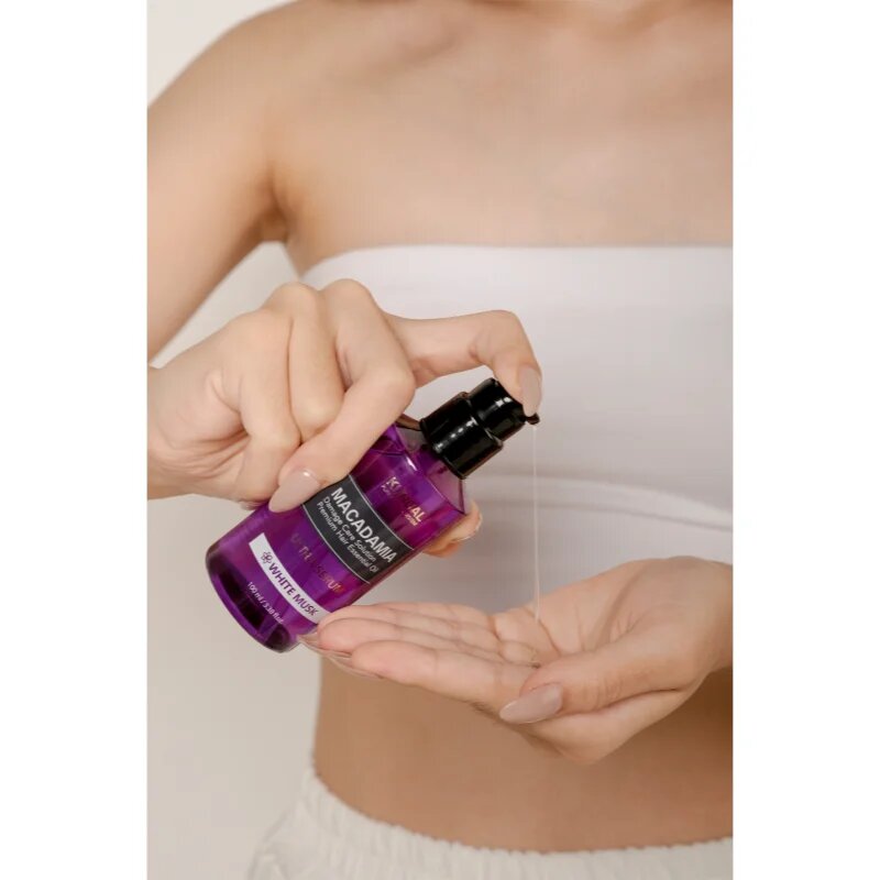 KUNDAL Macadamia Ultra Serum White Musk regenerační olejové sérum pro poškozené vlasy 100 ml