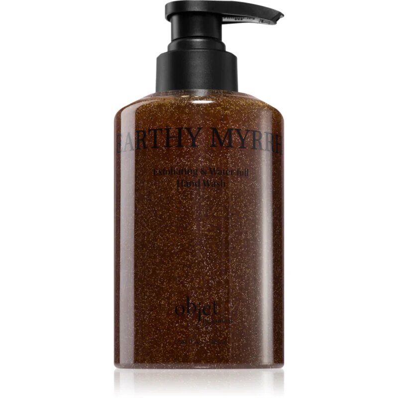 KUNDAL Objet Exfoliating & Waterfull Hand Wash pečující tekuté mýdlo na ruce s exfoliačním účinkem s vůní Earthy Myrrh 380 ml
