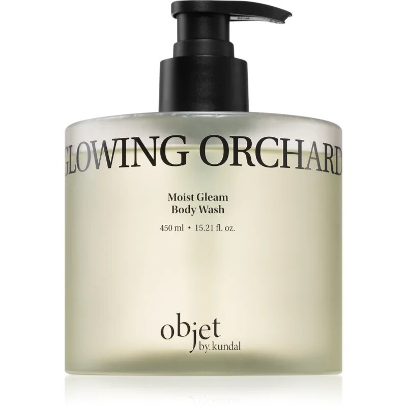 KUNDAL Objet Moist Gleam Body Wash parfémovaný sprchový gel pro intenzivní hydrataci s vůní Glowing Orchard 450 ml