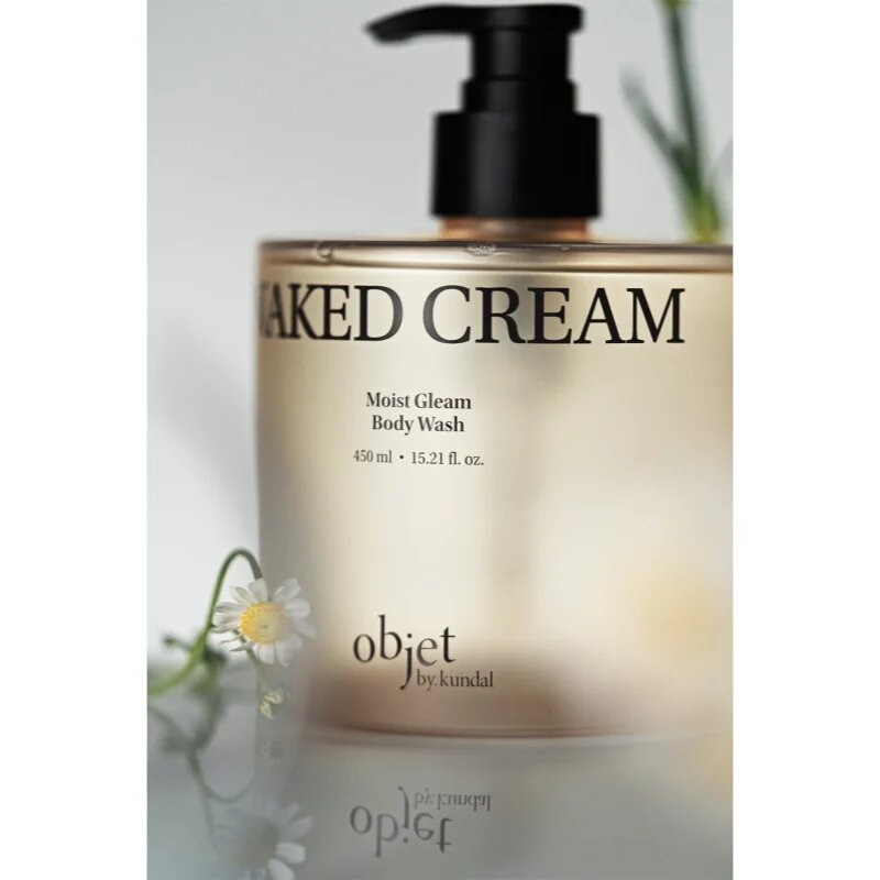KUNDAL Objet Moist Gleam Body Wash parfémovaný sprchový gel pro intenzivní hydrataci s vůní Naked Cream 450 ml