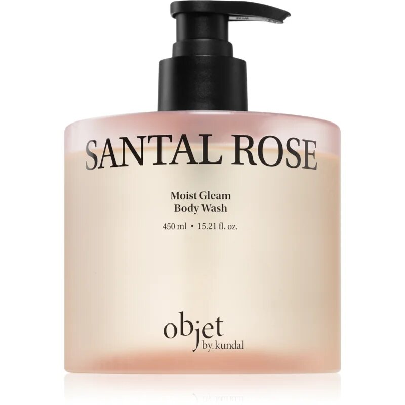 KUNDAL Objet Moist Gleam Body Wash parfémovaný sprchový gel pro intenzivní hydrataci s vůní Santal Rose 450 ml