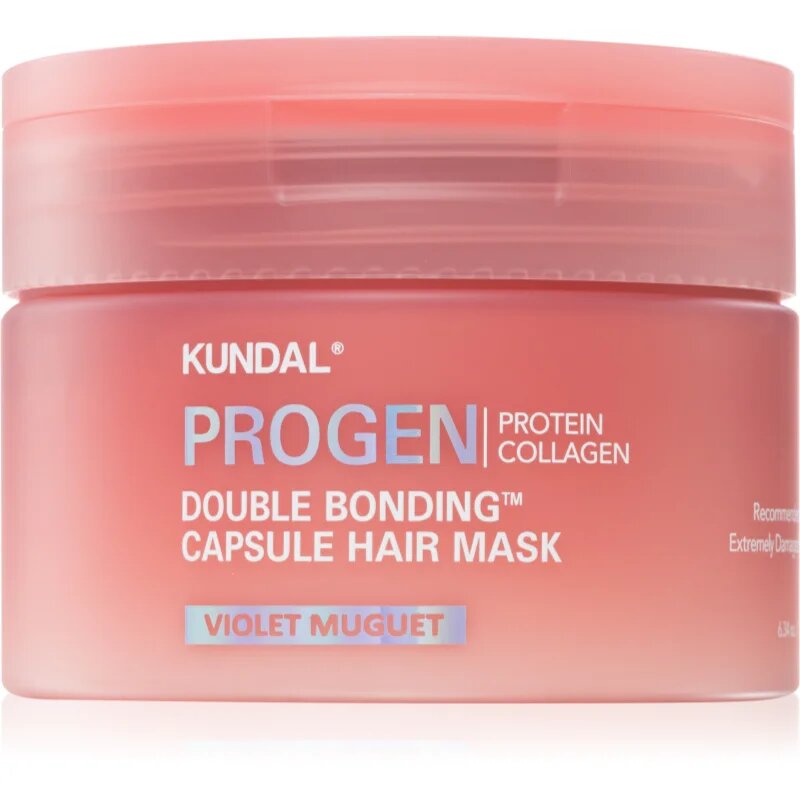 KUNDAL Progen Double Bonding Capsule Hair Mask obnovující maska pro poškozené vlasy s vůní Violet Muguet 180 g