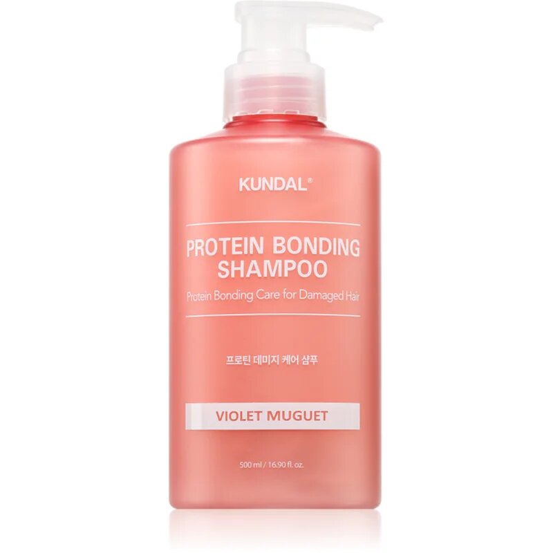 KUNDAL Protein Bonding Care Shampoo vyživující šampon pro suché a poškozené vlasy s vůní Violet Muguet 500 ml