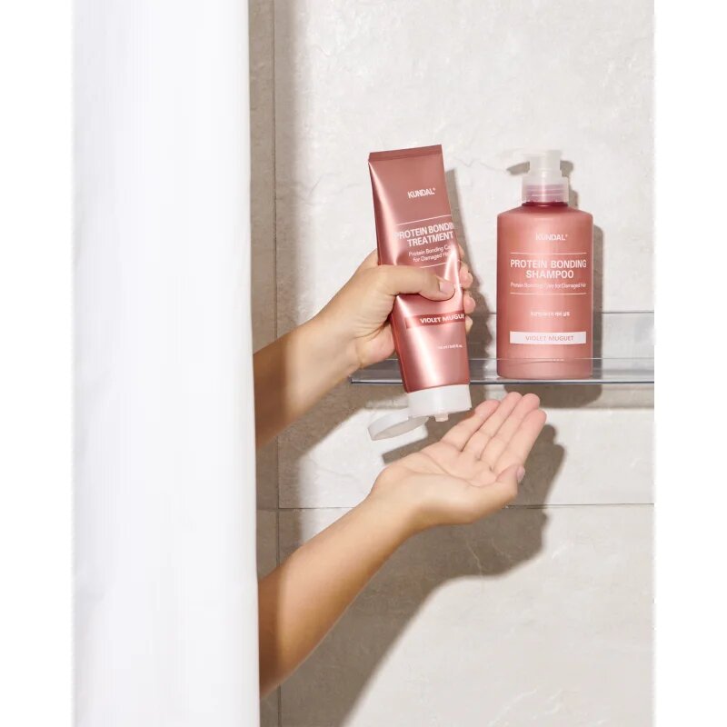 KUNDAL Protein Bonding Care Treatment komplexní péče pro suché a poškozené vlasy s vůní Violet Muguet 250 ml