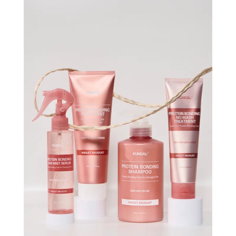 KUNDAL Protein Bonding Care Treatment komplexní péče pro suché a poškozené vlasy s vůní Violet Muguet 250 ml
