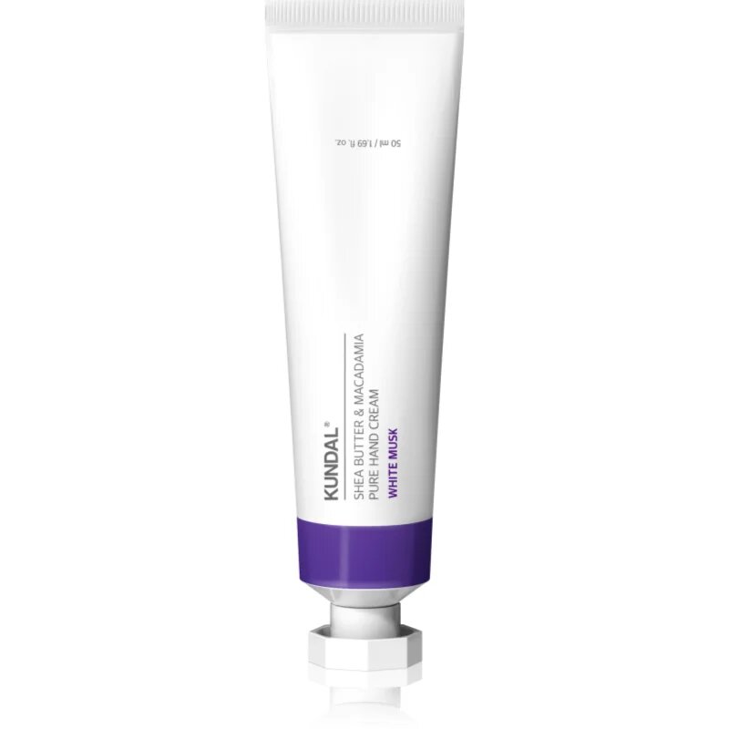 KUNDAL Shea Butter & Macadamia White Musk hydratační krém na ruce s vyživujícím účinkem 50 ml