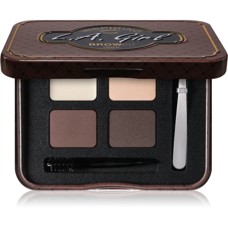 L.A. Girl Cosmetics Inspiring sada na úpravu obočí odstín Dark and Defined 5.5 g