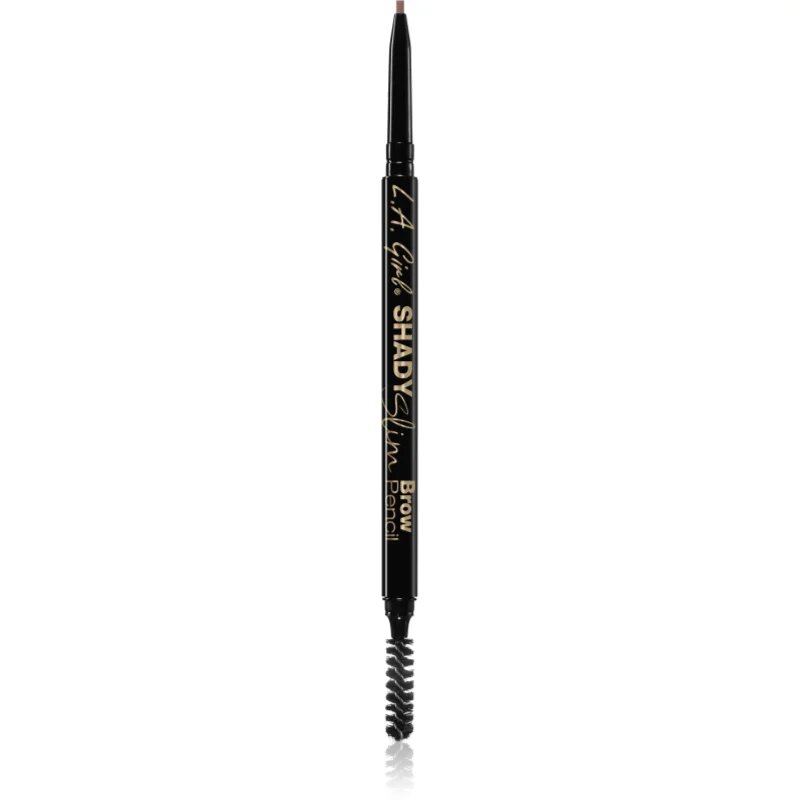 L.A. Girl Cosmetics Shady Slim automatická tužka na obočí s kartáčkem odstín Warm Brown 0.08 g