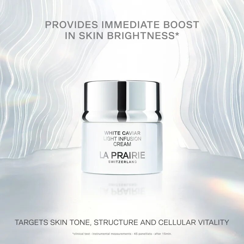 La Prairie White Caviar Light Infusion Cream rozjasňující hydratační krém proti tmavým skvrnám 50 ml