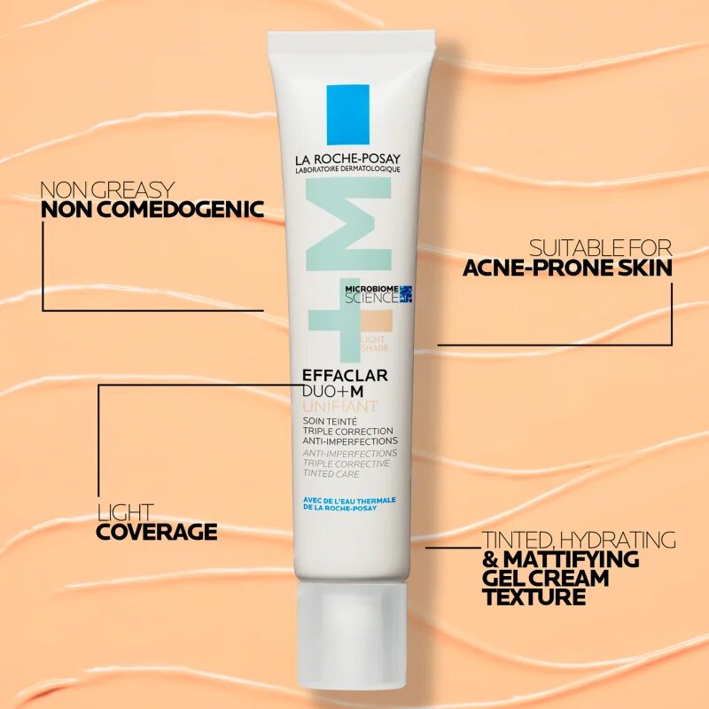 La Roche-Posay Effaclar DUO+M Unifiant lehký tónovací krém s hydratačním účinkem odstín Light 40 ml