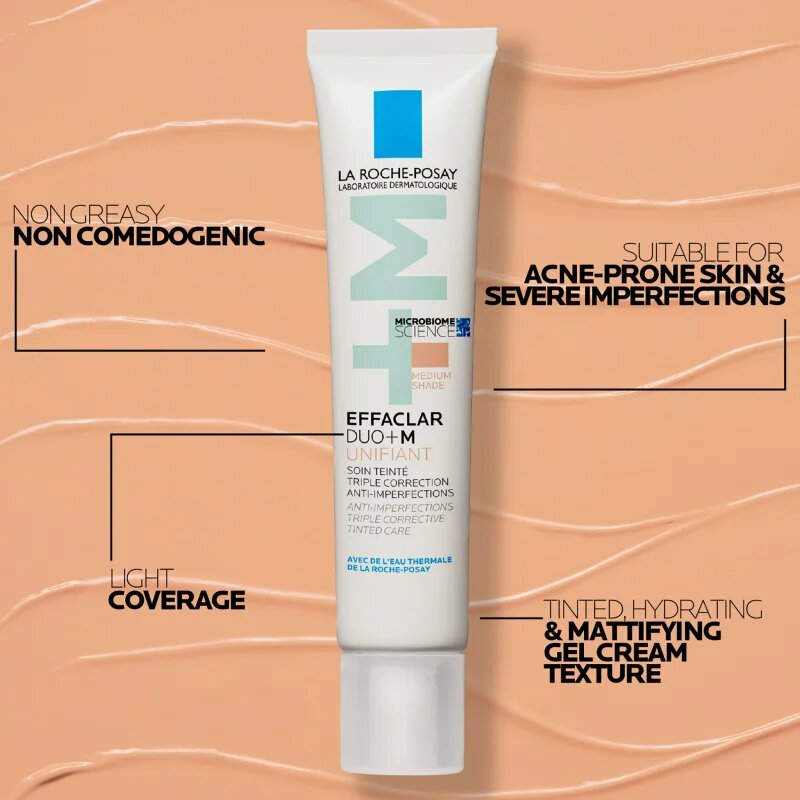 La Roche-Posay Effaclar DUO+M Unifiant lehký tónovací krém s hydratačním účinkem odstín Medium 40 ml