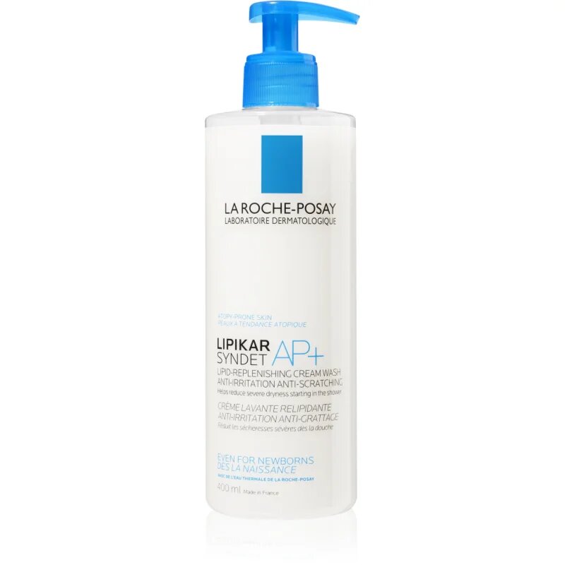 La Roche-Posay Lipikar Syndet AP+ čisticí krémový gel proti podráždění a svědění pokožky 400 ml