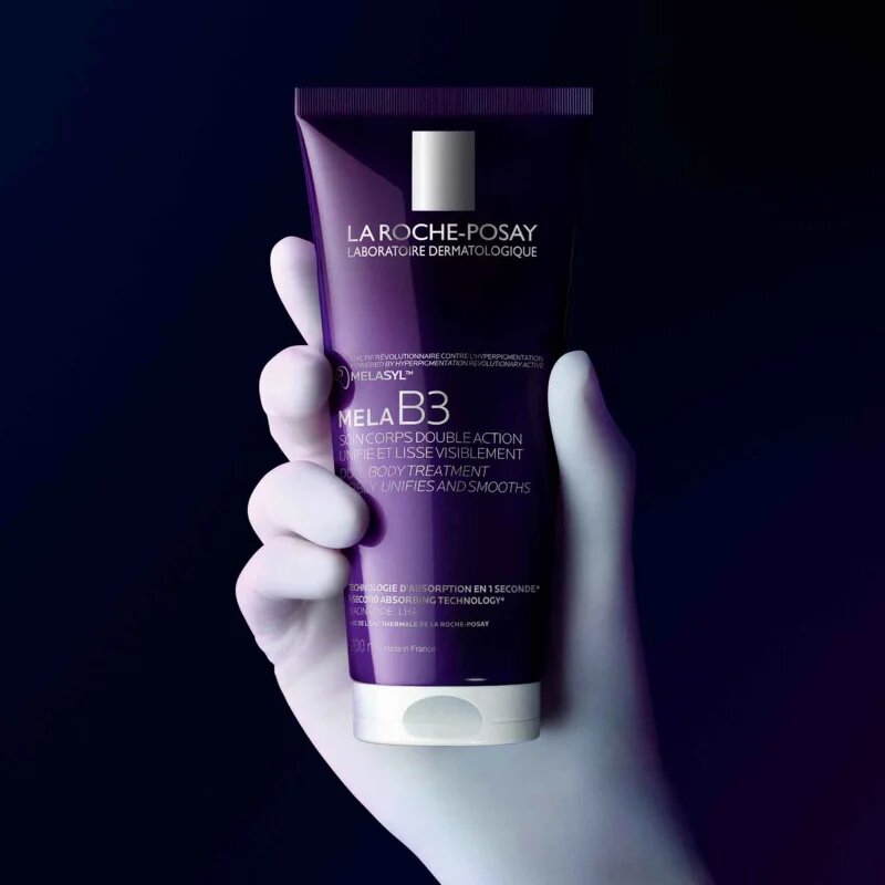 La Roche-Posay Mela B3 Dual Body Treatment vyhlazující tělové mléko proti pigmentovým skvrnám 200 ml