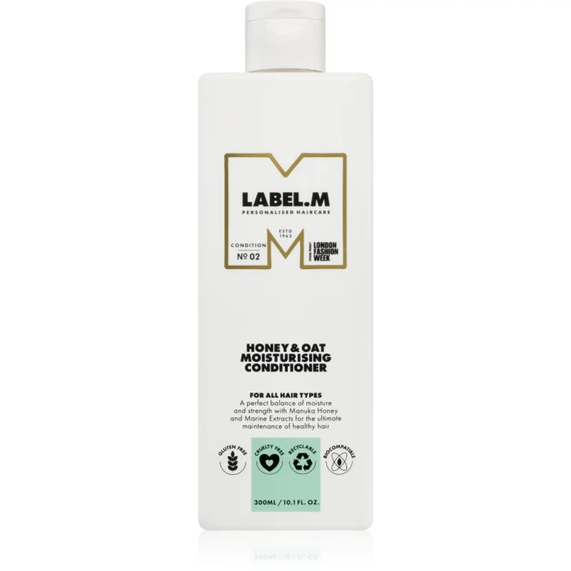 label.m Honey & Oat hydratační kondicionér pro každodenní použití 300 ml