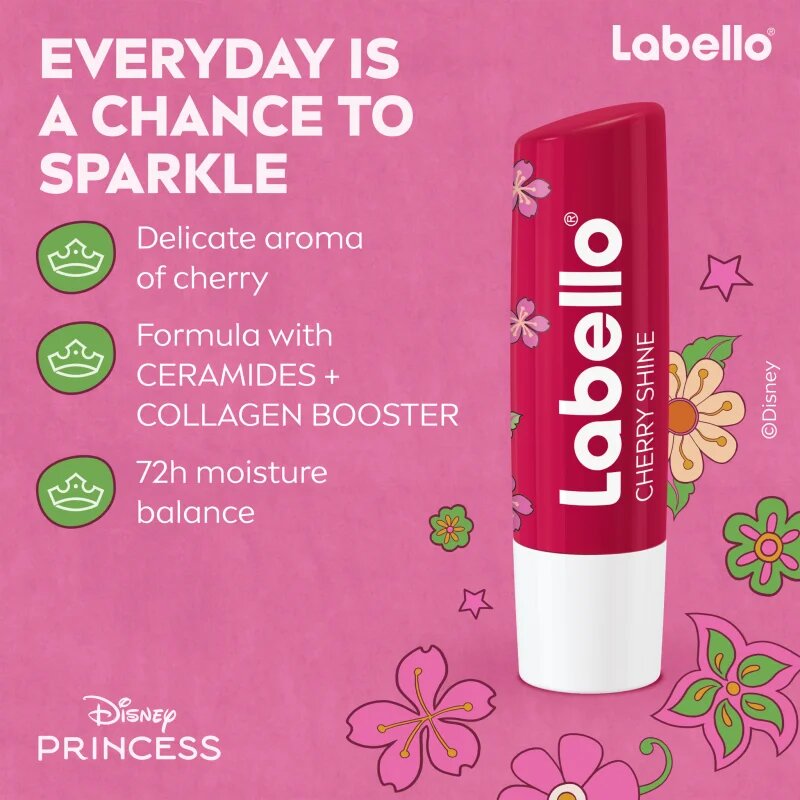 Labello Disney Princess Cherry Shine hydratační balzám na rty 4.8 g