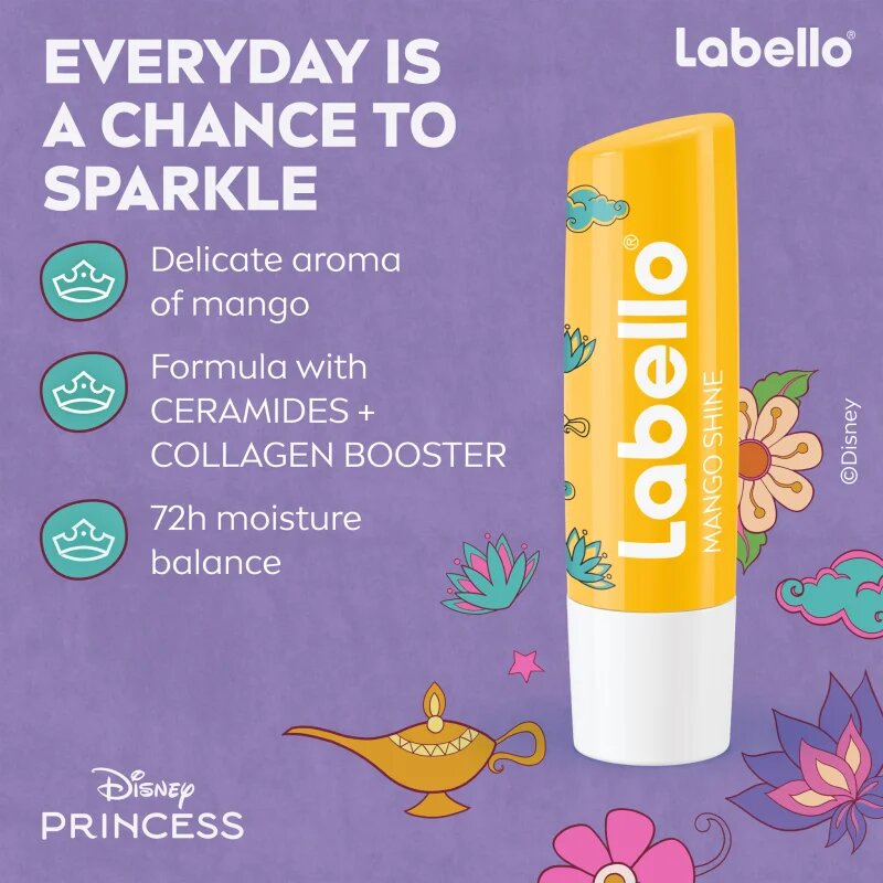 Labello Disney Princess Mango Shine hydratační balzám na rty 4.8 g