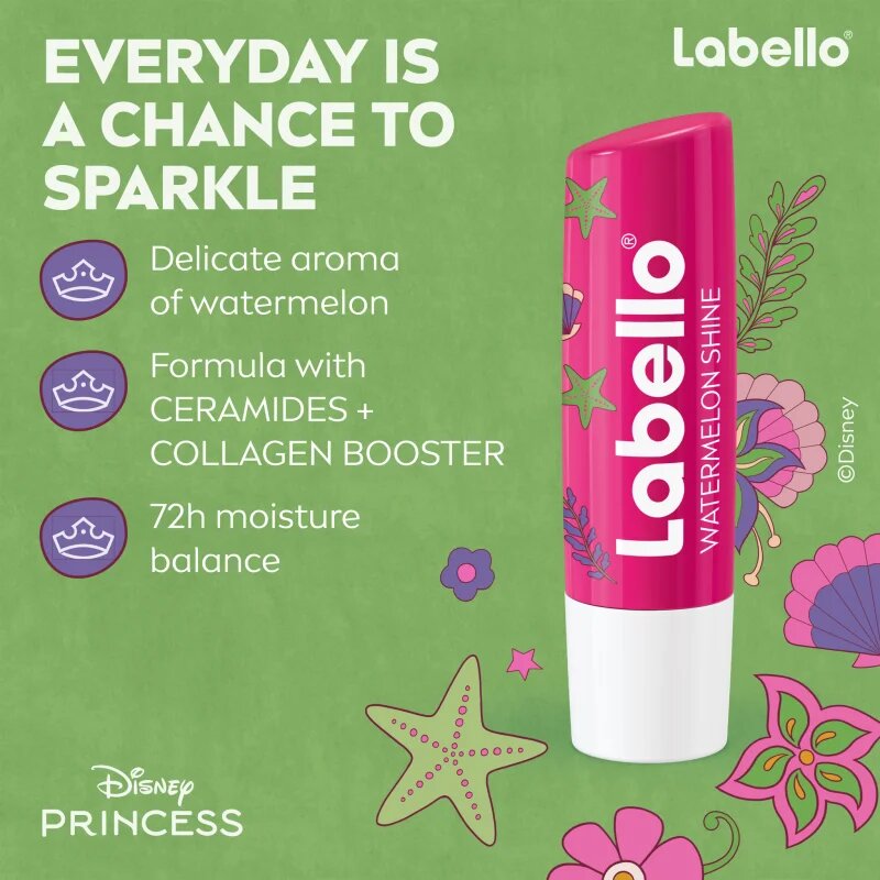 Labello Disney Princess Watermelon Shine hydratační balzám na rty 4.8 g