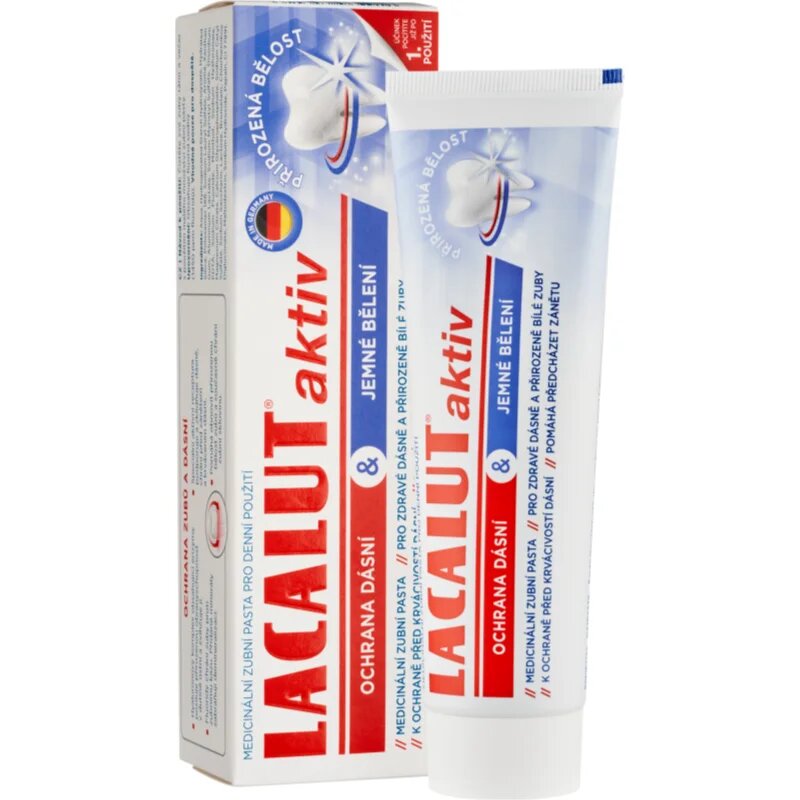 Lacalut Aktiv bělicí zubní pasta pro zdravé zuby a dásně 75 ml