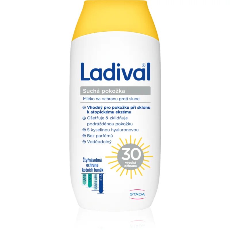 Ladival Suchá pokožka ochranné mléko proti slunečnímu záření SPF 30 200 ml