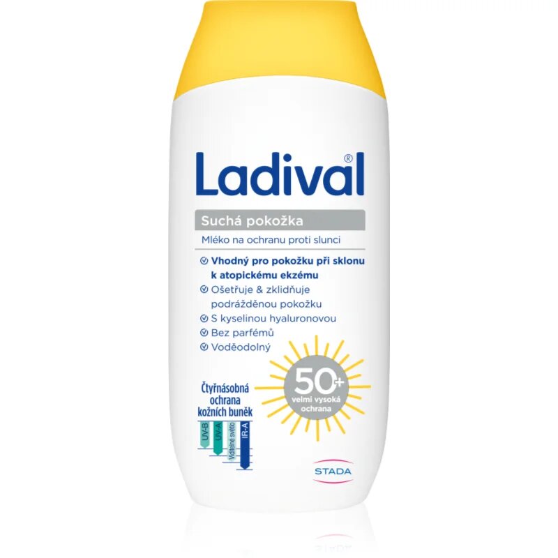 Ladival Suchá pokožka ochranné mléko proti slunečnímu záření SPF 50+ 200 ml