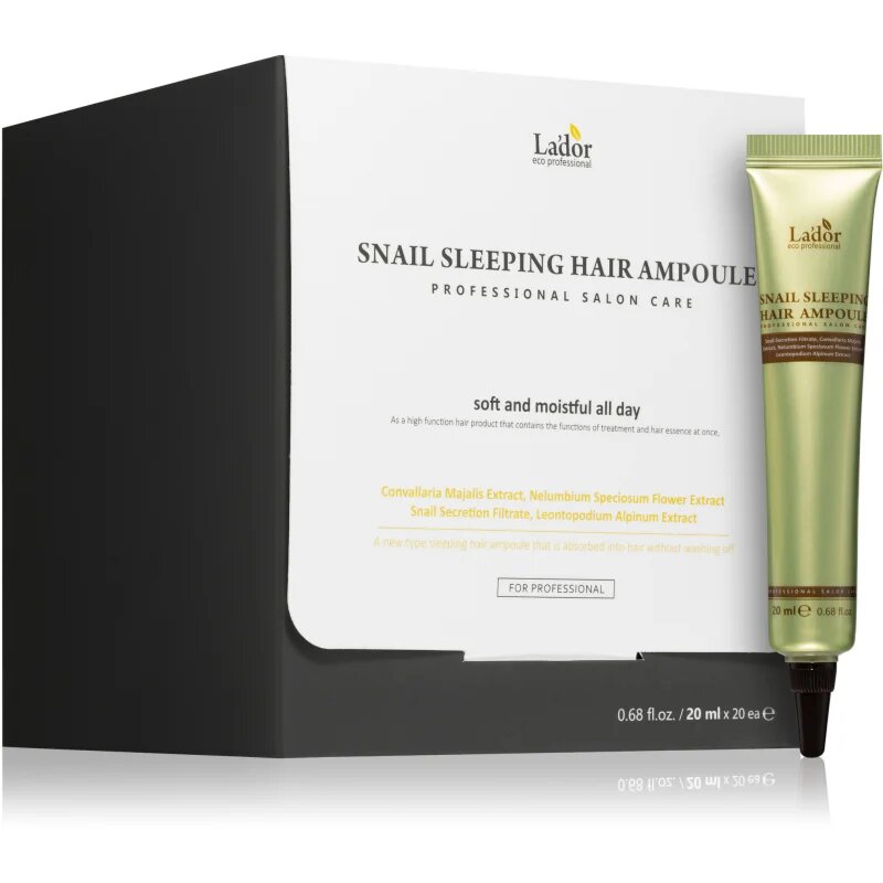 La'dor Snail Sleeping Hair Ampoule noční ampule pro zdravé a krásné vlasy 20x20 ml