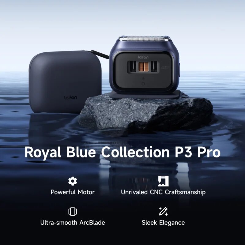 Laifen P3 Pro elektrický holicí strojek dárková sada Dark Blue 1 ks