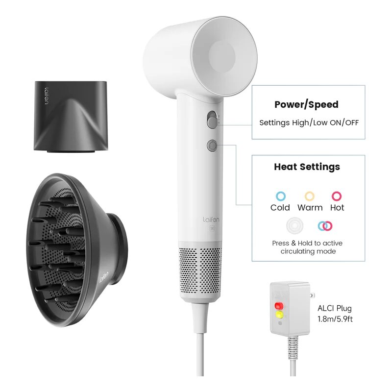 Laifen SWIFT SE Special fén na vlasy White 1 ks