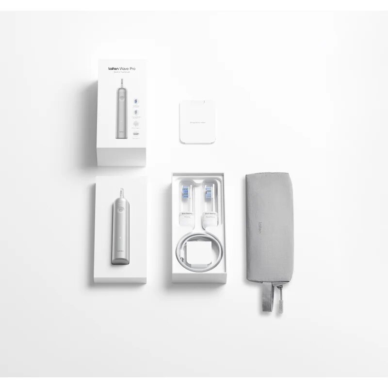 Laifen Wave Pro LFTB02-A Aluminium Alloy elektrický zubní kartáček Silver 1 ks
