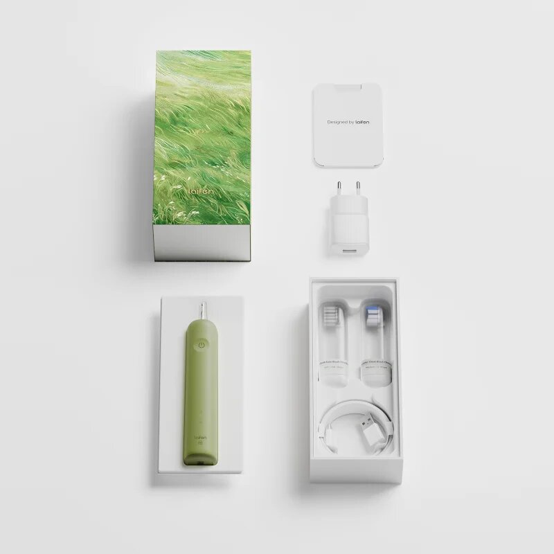 Laifen Wave Special elektrický zubní kartáček + 2 náhradní hlavice Green 1 ks