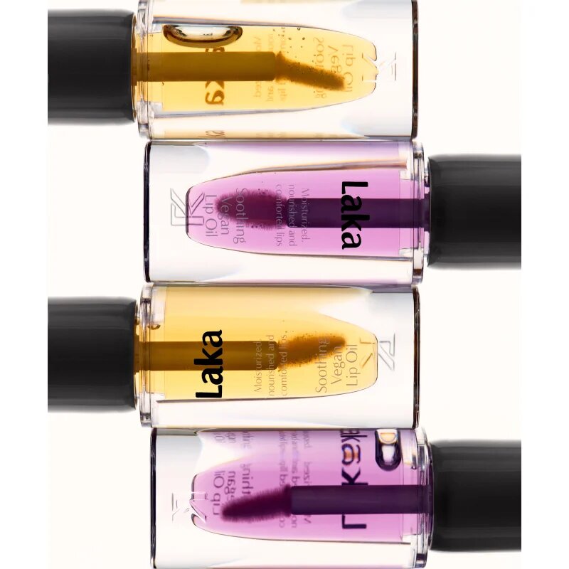 Laka Soothing Vegan Lip Oil olej na rty se zklidňujícím účinkem odstín Calming Purple 4.5 ml
